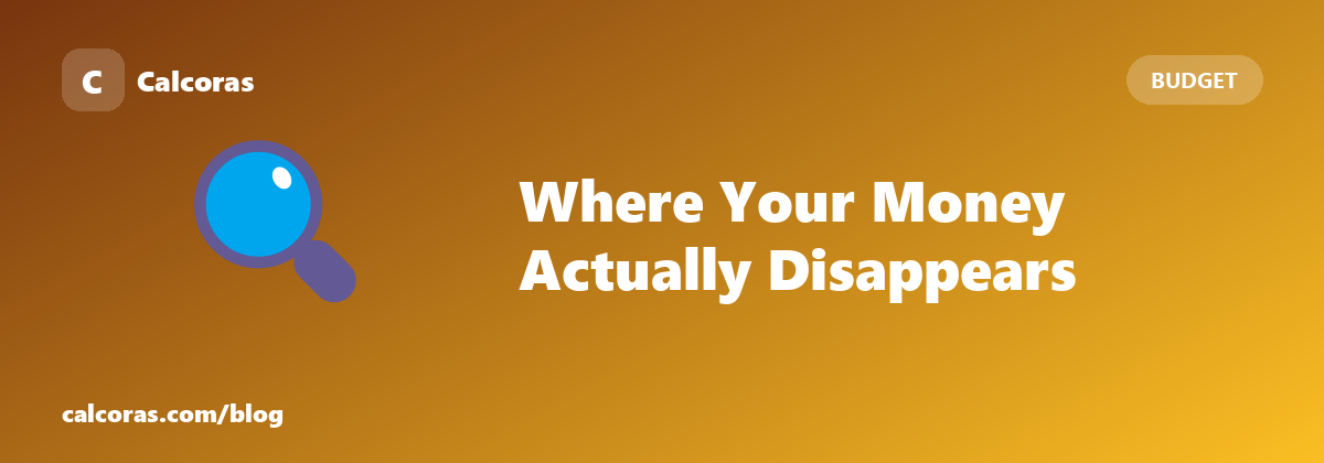 Where Your Money Actually Disappears Each Month